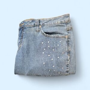 Vintage Jalate Y2k Stylish Embellished Denim Jeans